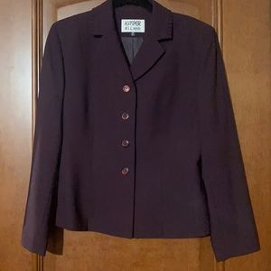 Kasper A.S.L. Petite Suit Size 8P dark eggplant color